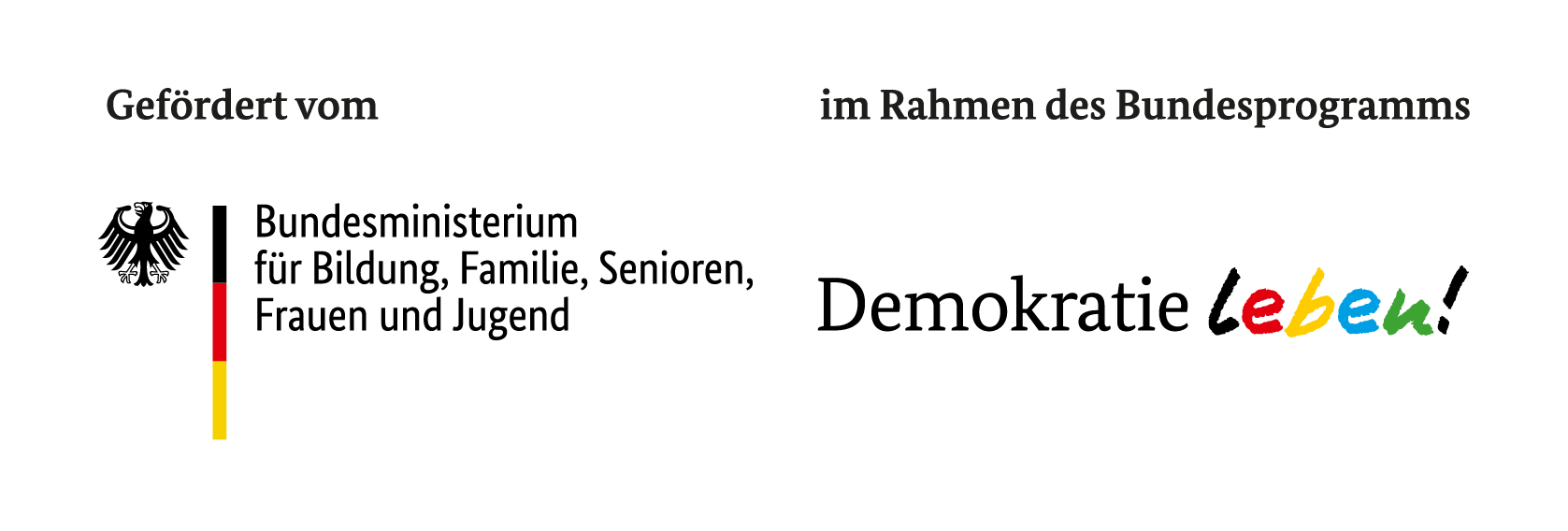 Bundesministerium für Bildung, Familie, Senioren, Frauern und Jugend - Demokratie Leben Logo
